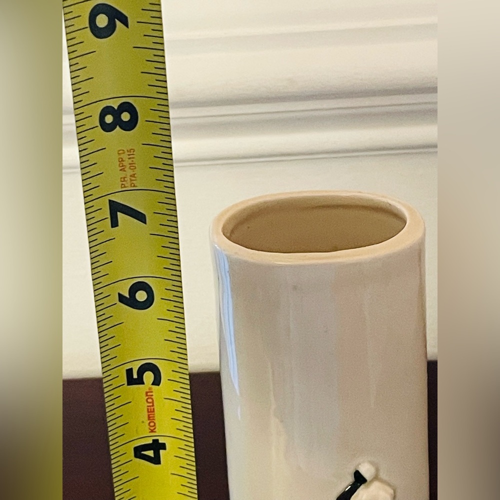 Vintage Otagiri Japan Winter Scene Ceramic Bud Vase In Excellent Condition - Picture 7 of 10